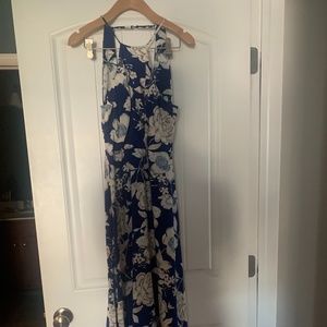 Lulus Blue Floral Maxi Dress